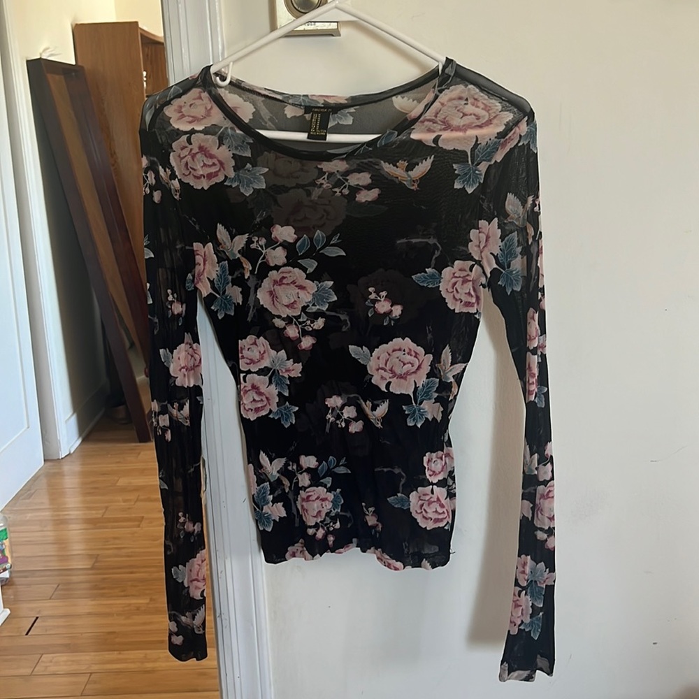 Charlotte Russe transparent long sleeve shirt🌷